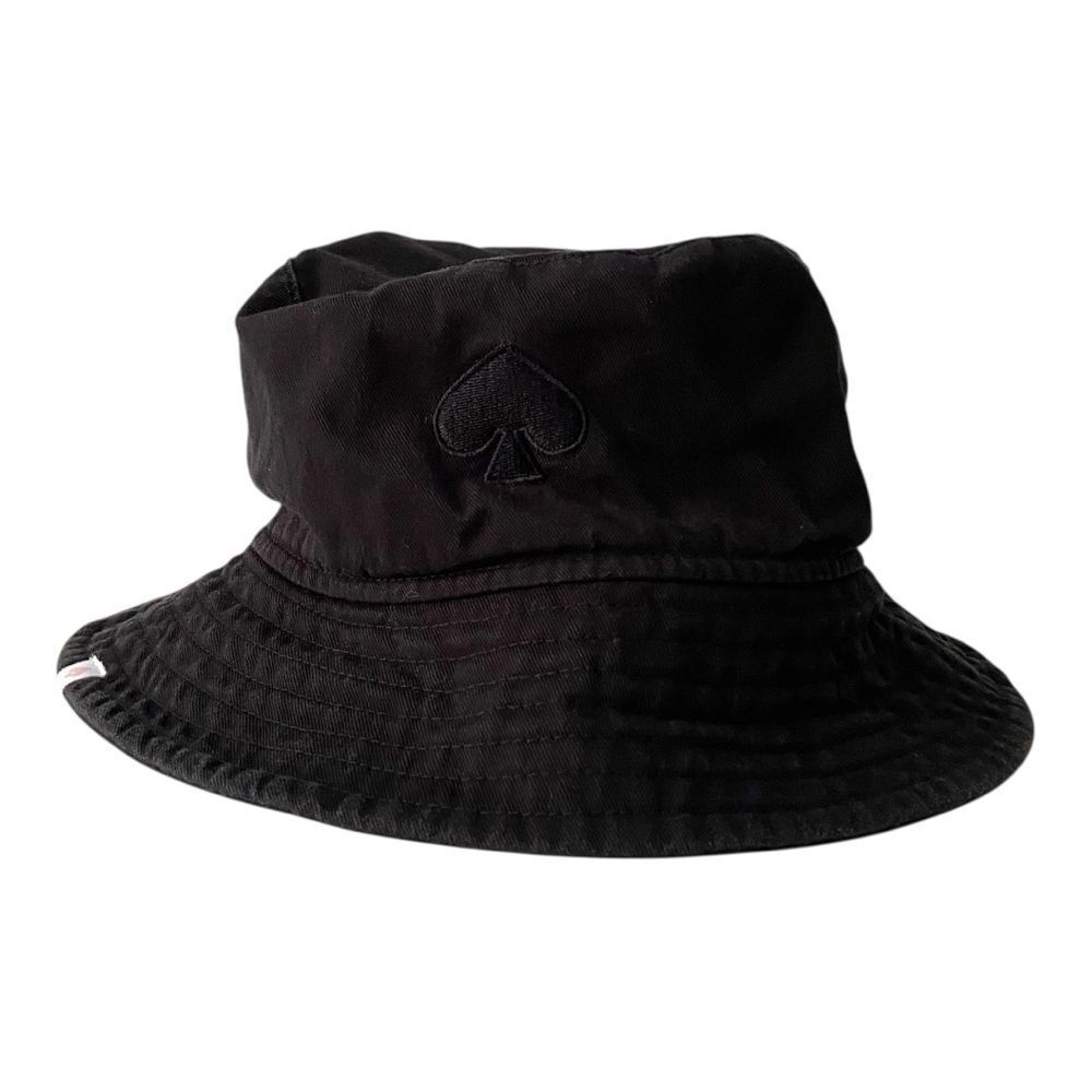 Kate Spade Black Spade Logo Bucket Hat in Black Size OS